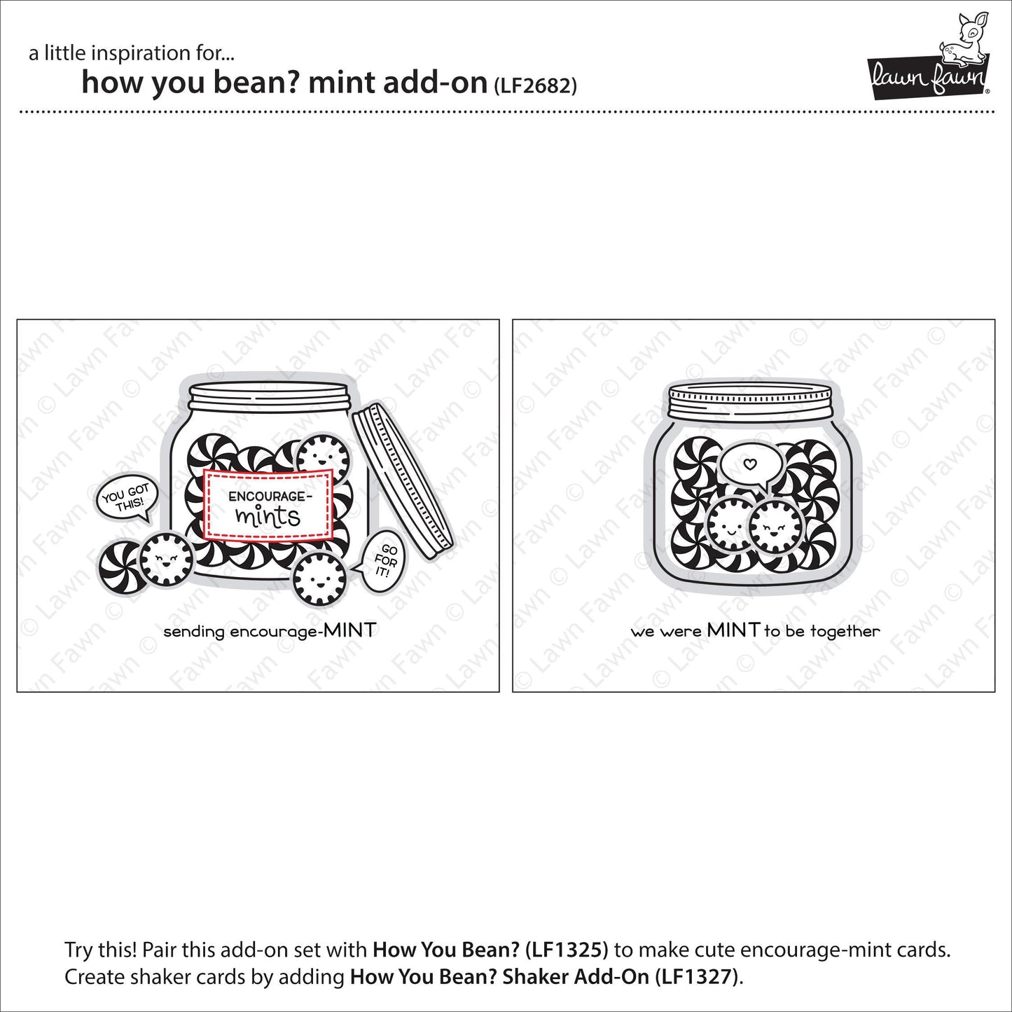 Lawn Fawn - How You Bean? Mint Add-On