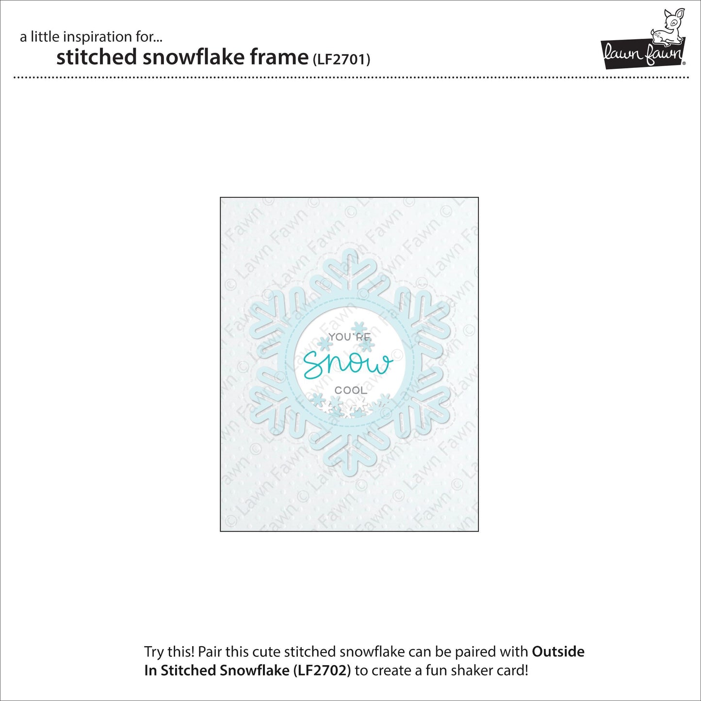 Lawn Fawn - Stitched Snowflake Frame