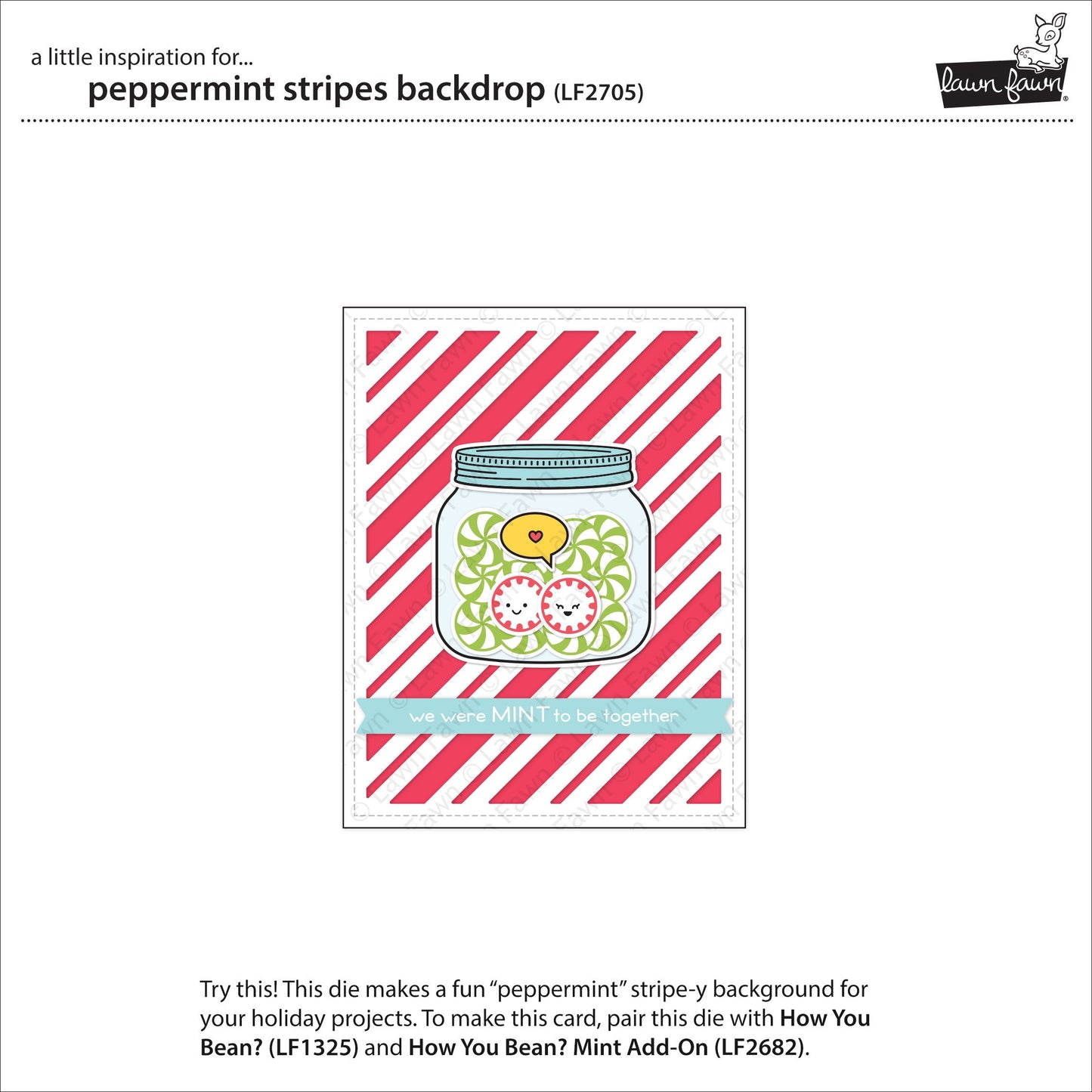 Lawn Fawn - Peppermint Stripes Backdrop
