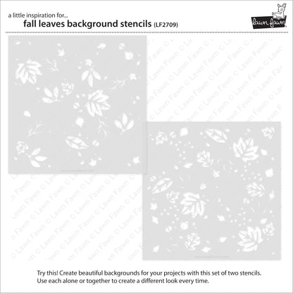 Lawn Fawn - Fall Leaves Background Stencils (2pcs)