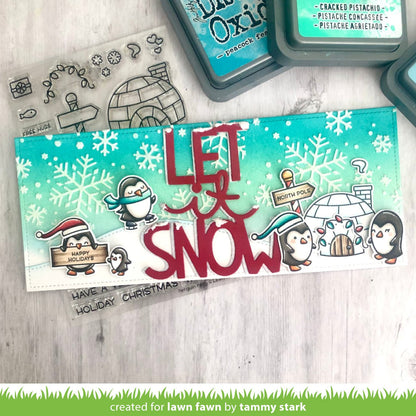Lawn Fawn - Snowflake Background Stencils (2pcs)