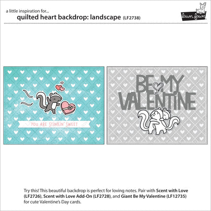 Lawn Fawn - Quilted Heart Backdrop: Landscape