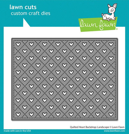 Lawn Fawn - Quilted Heart Backdrop: Landscape