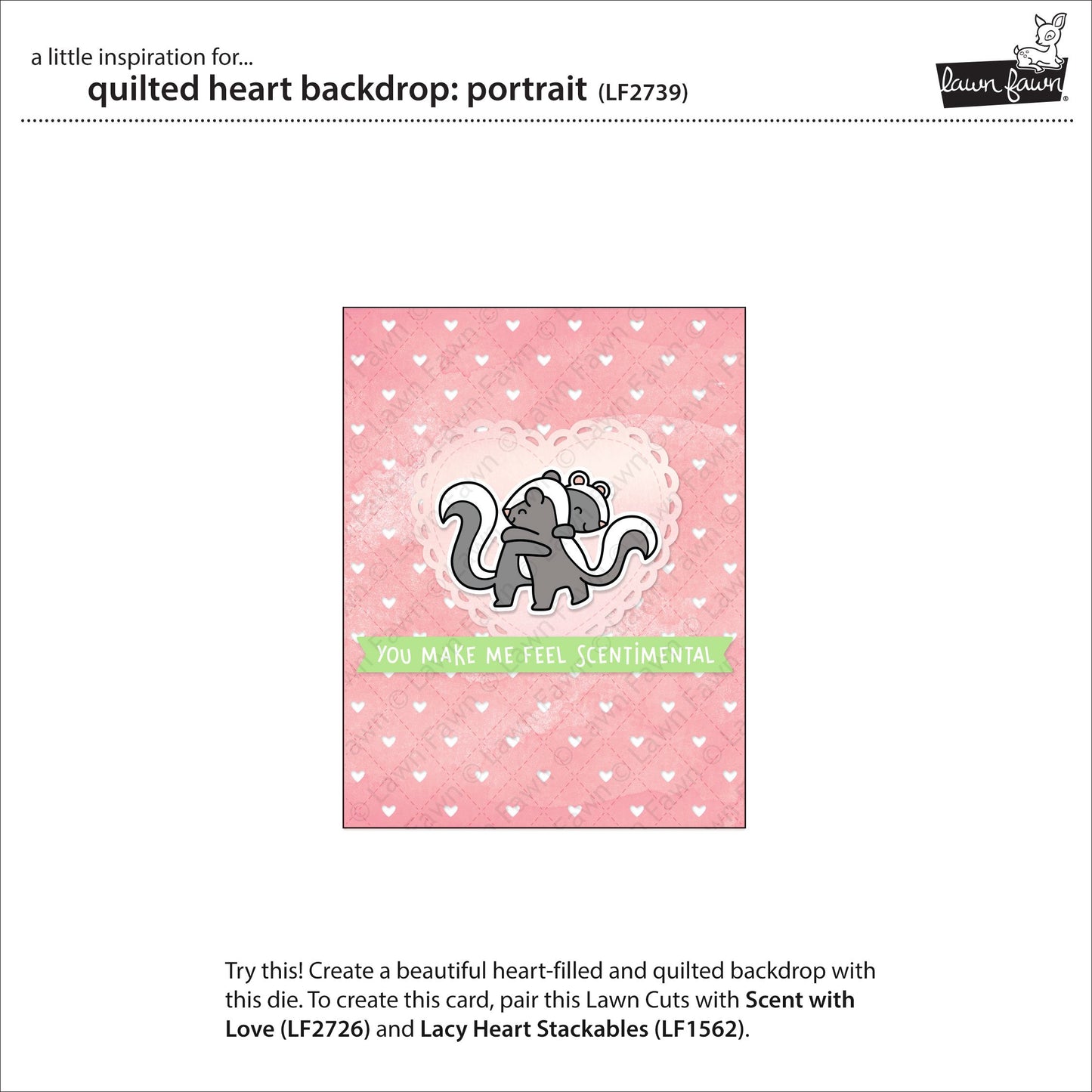 Lawn Fawn - Quilted Heart Backdrop: Portrait