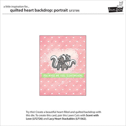Lawn Fawn - Quilted Heart Backdrop: Portrait