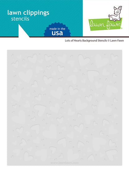 Lawn Fawn - Lots Of Hearts Background Stencils (2pcs)