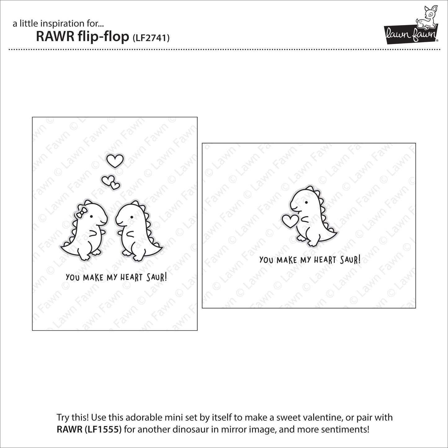 Lawn Fawn - Rawr Flip-Flop