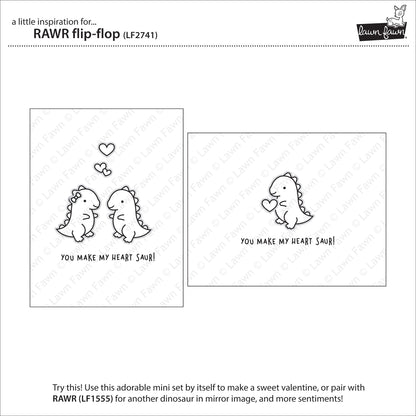 Lawn Fawn - Rawr Flip-Flop