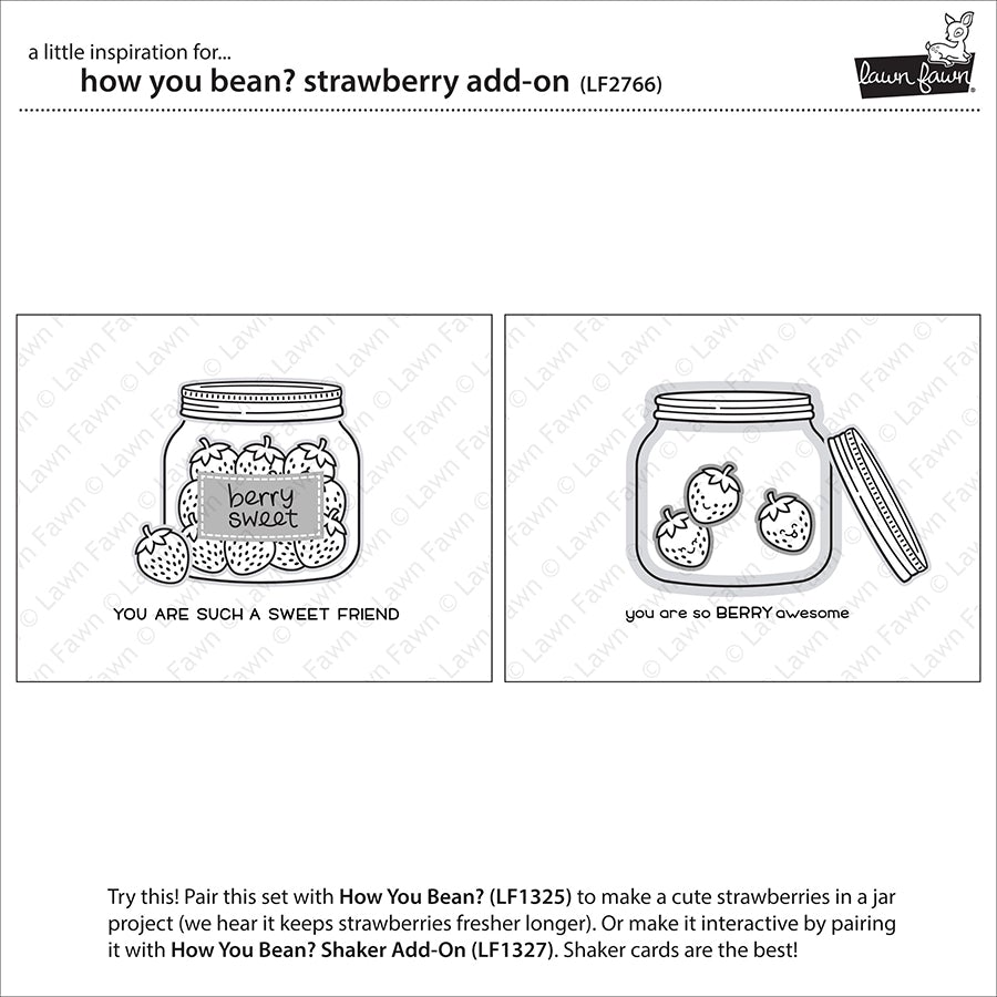 Lawn Fawn - How You Bean? Strawberries Add-On