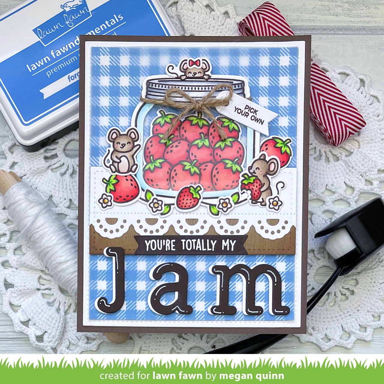 Lawn Fawn - How You Bean? Strawberries Add-On