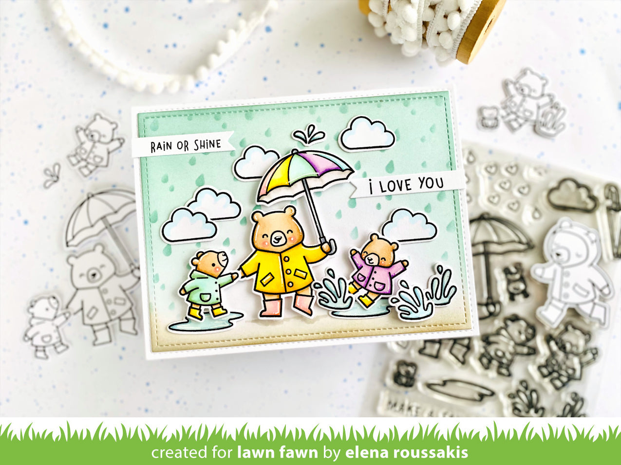 Lawn Fawn - Beary Rainy Day