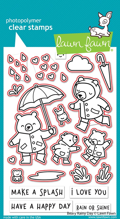 Lawn Fawn - Beary Rainy Day - Lawn Cuts