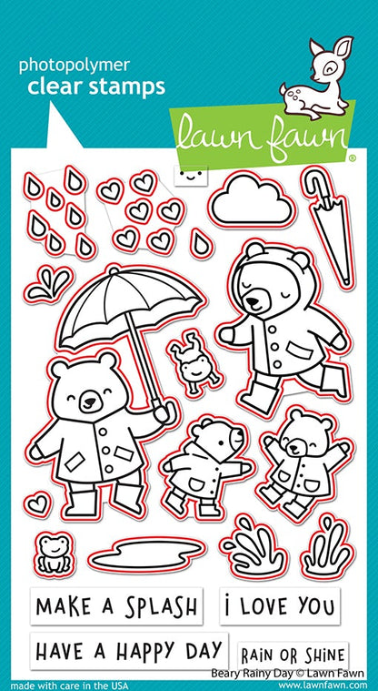 Lawn Fawn - Beary Rainy Day - Lawn Cuts