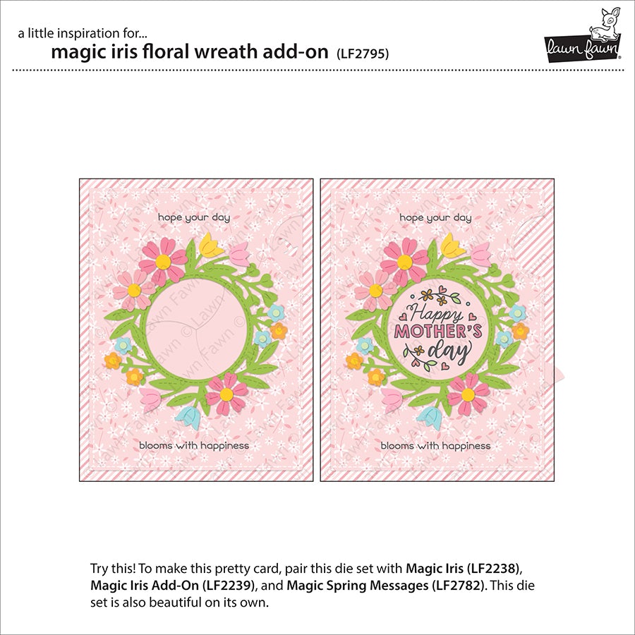Lawn Fawn - Magic Iris Floral Wreath Add-On