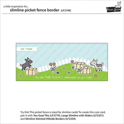 Lawn Fawn - Slimline Picket Fence Border