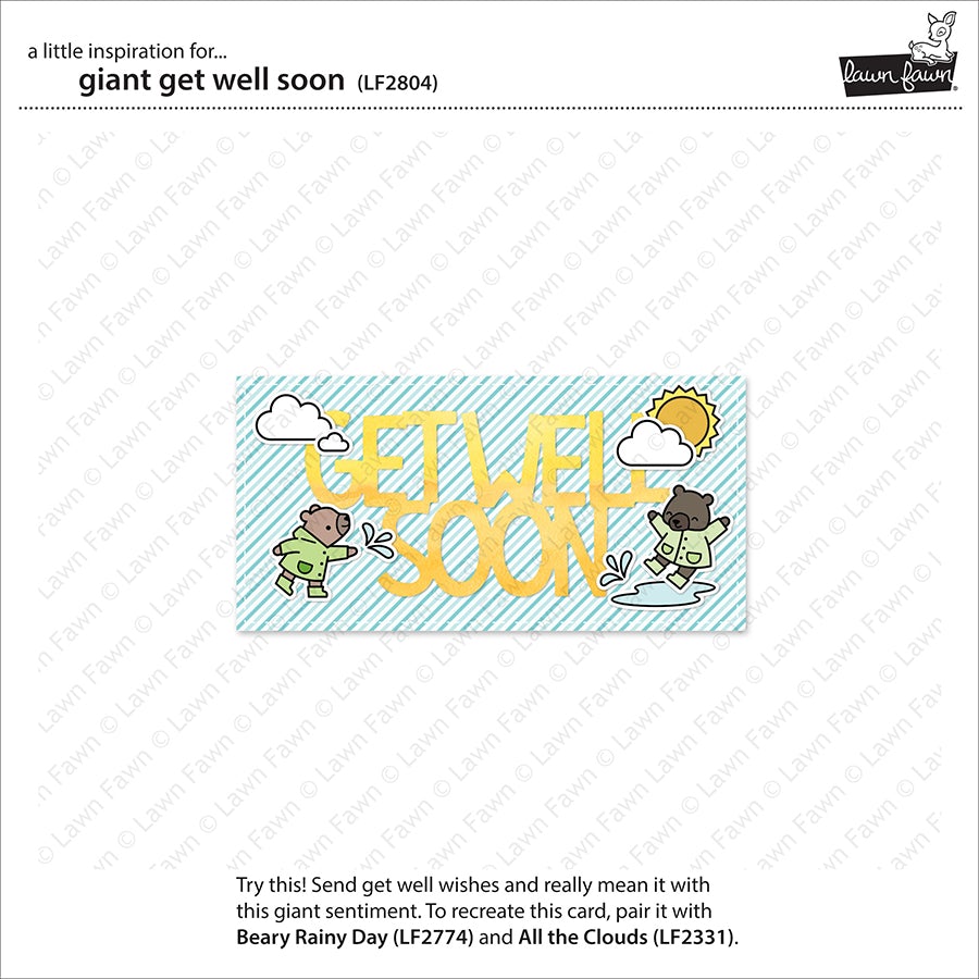 Lawn Fawn - Giant Get Well Soon