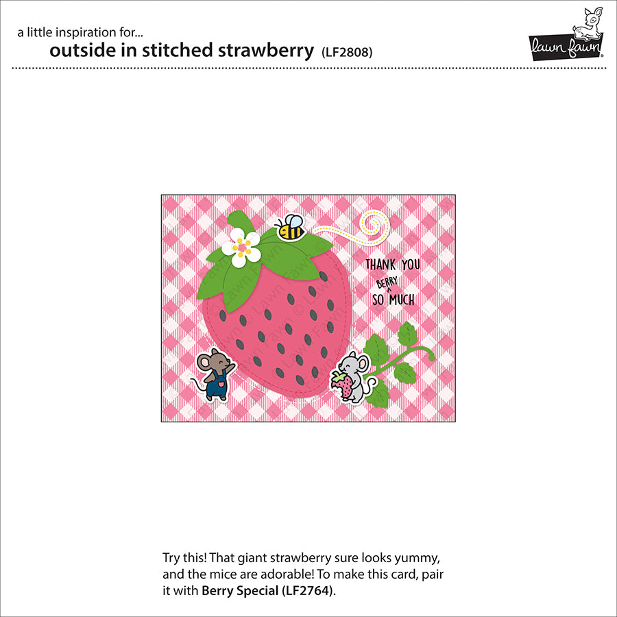 Lawn Fawn - Outside In Stitched Strawberry