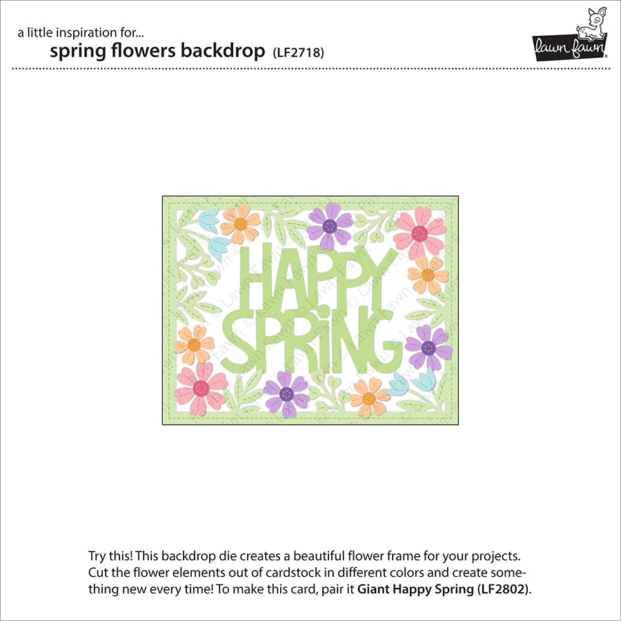 Lawn Fawn - Spring Flowers Backdrop