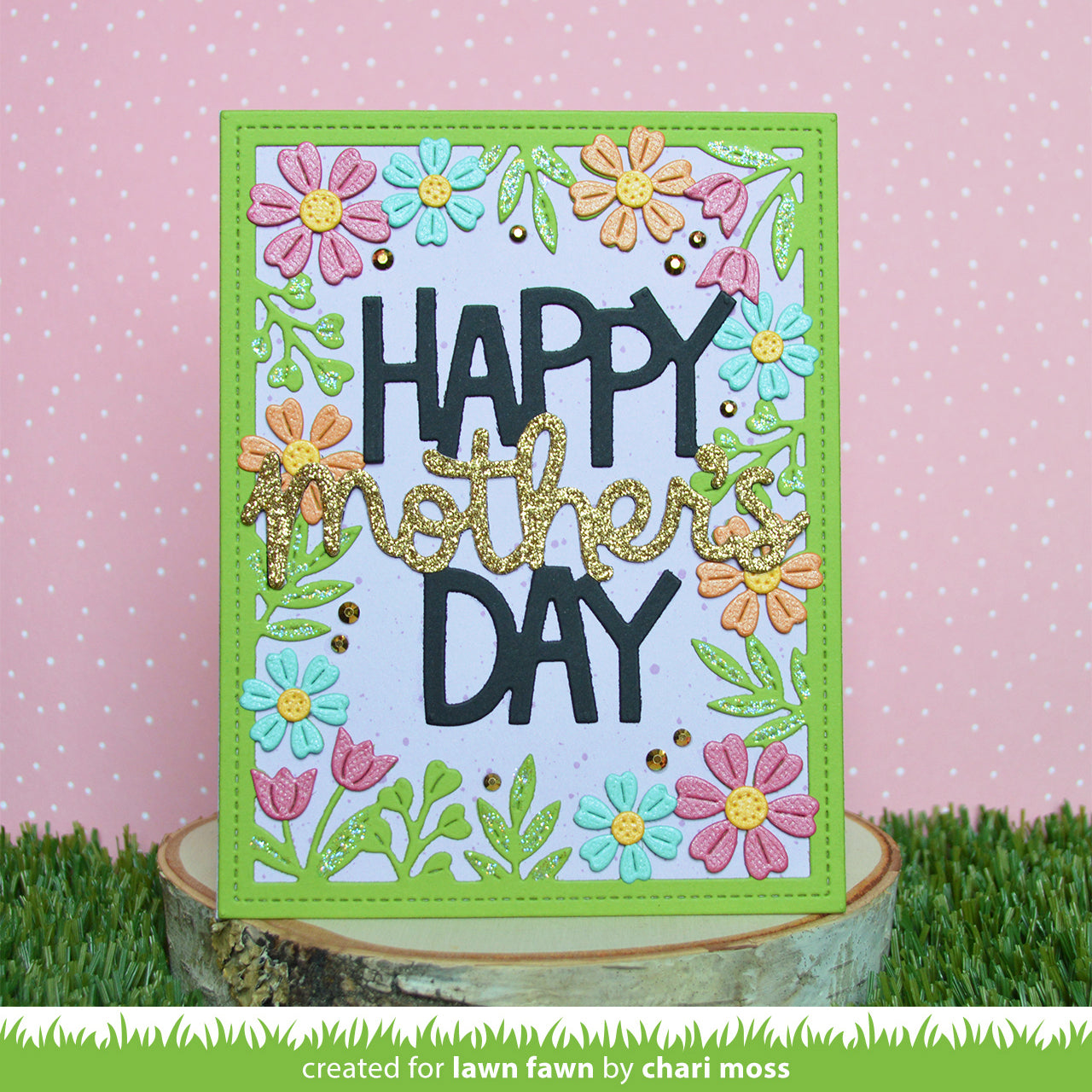 Lawn Fawn - Spring Flowers Backdrop