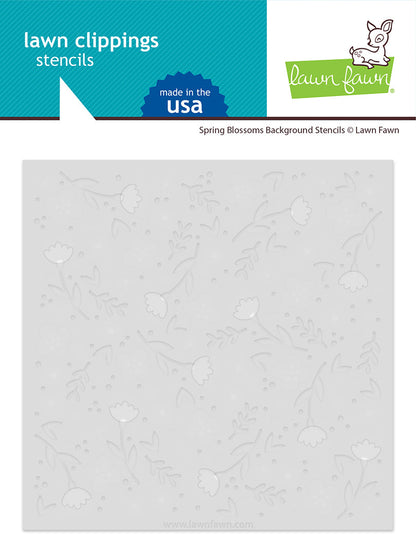 Lawn Fawn - Spring Blossoms Background Stencils (3pcs)