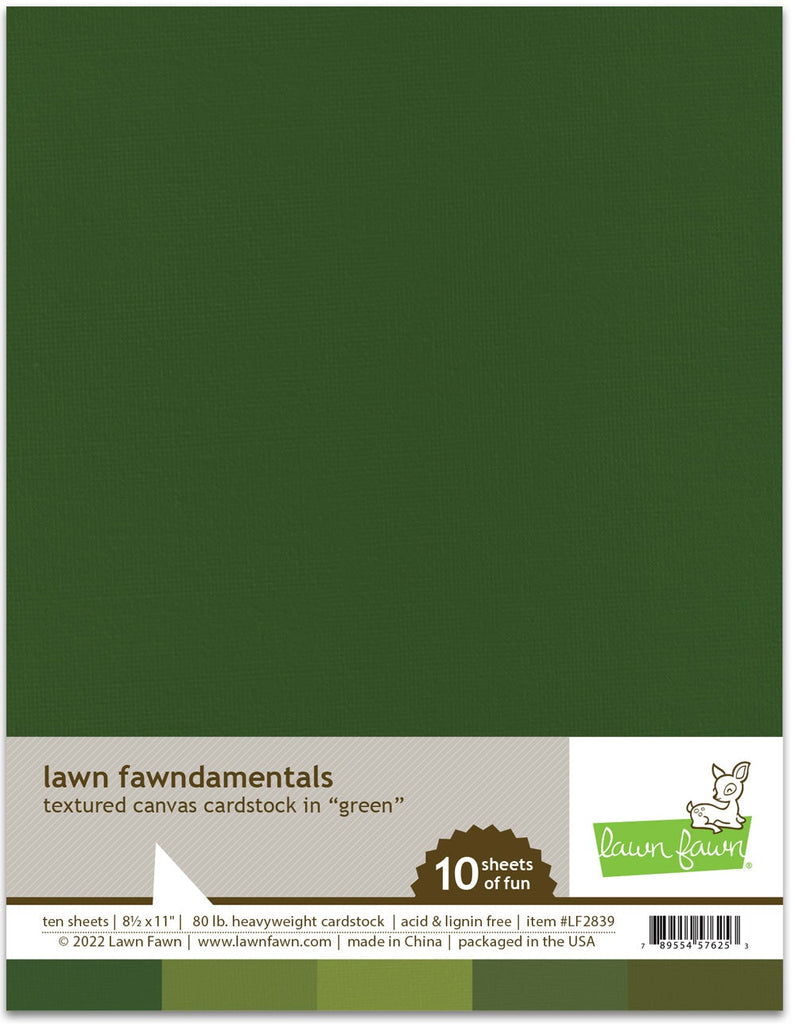 Lawn Fawn - Textured Canvas Cardstock - Green