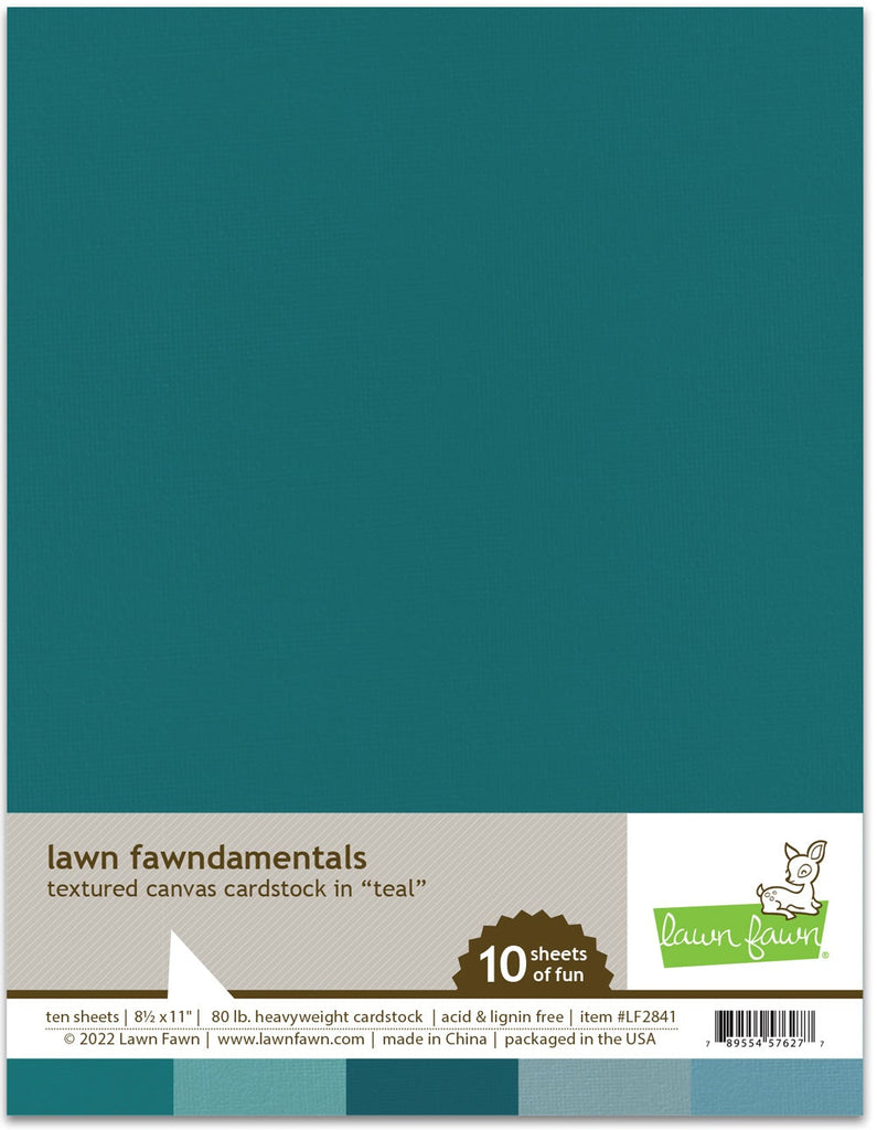 Lawn Fawn - Textured Canvas Cardstock - Teal