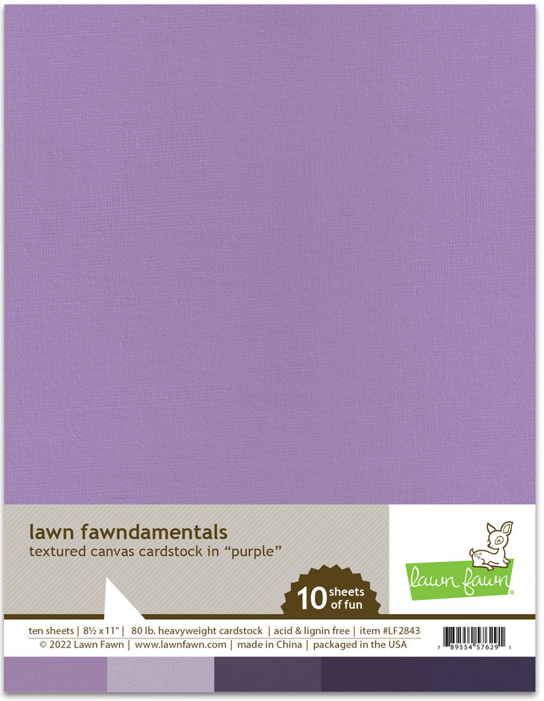 Lawn Fawn - Textured Canvas Cardstock - Purple