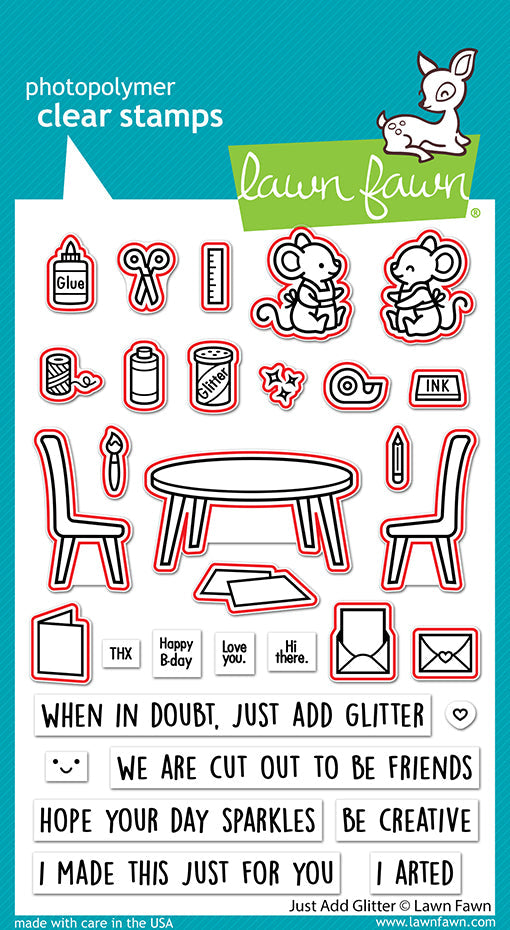 Lawn Fawn - Just Add Glitter - Lawn Cuts