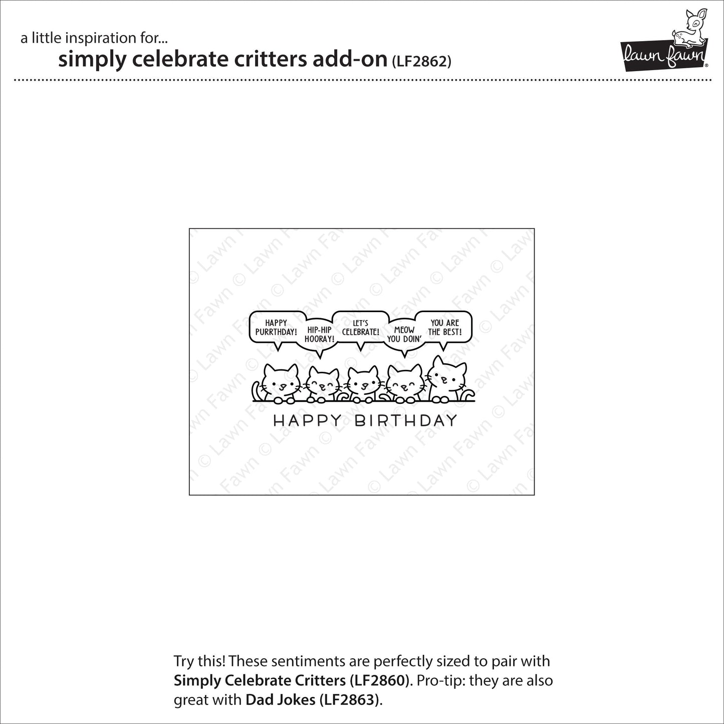 Lawn Fawn - Simply Celebrate Critters Add-On