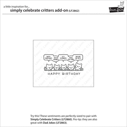 Lawn Fawn - Simply Celebrate Critters Add-On