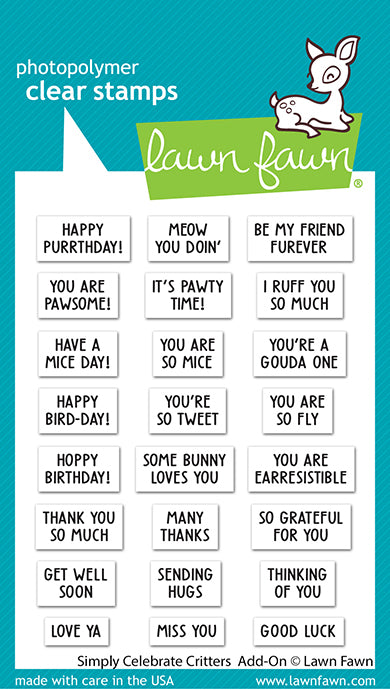 Lawn Fawn - Simply Celebrate Critters Add-On