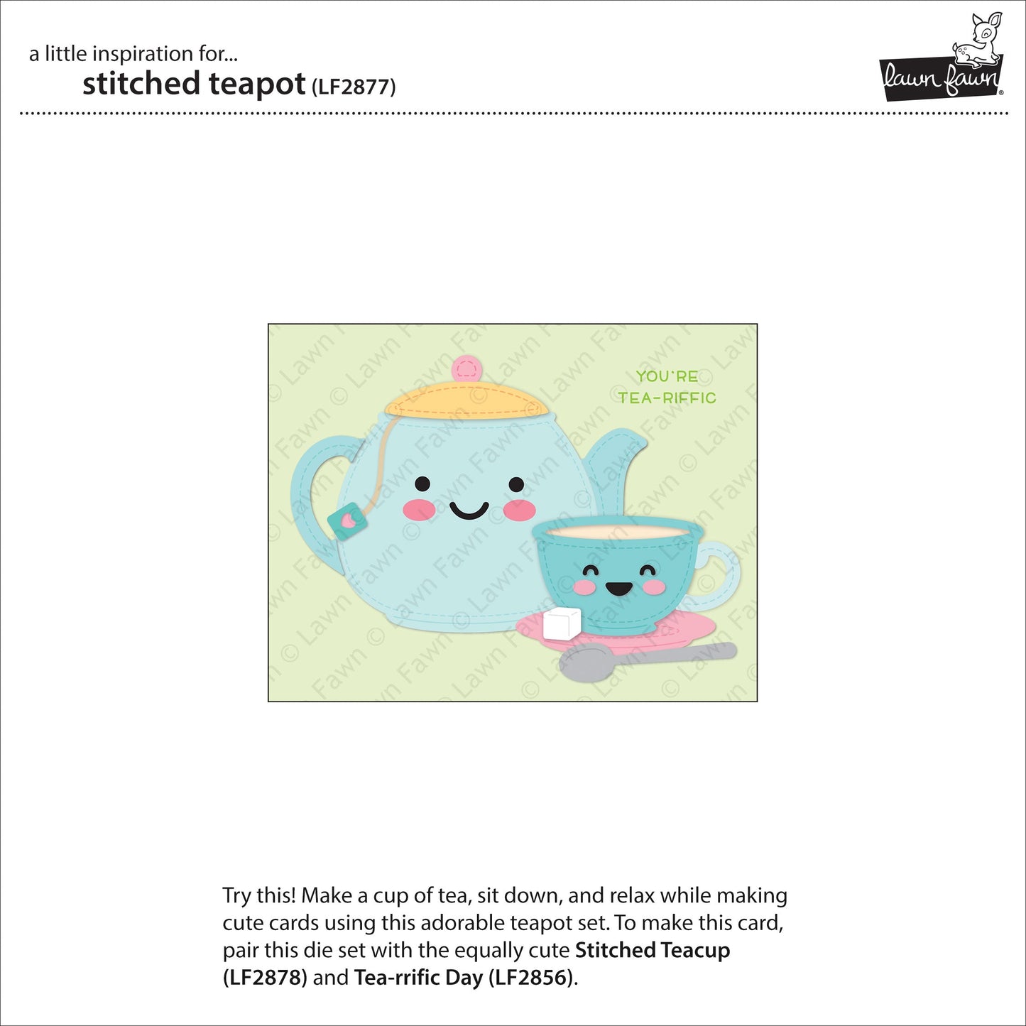 Lawn Fawn - Stitched Teapot