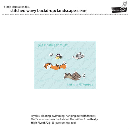 Lawn Fawn - Stitched Wavy Backdrop: Landscape