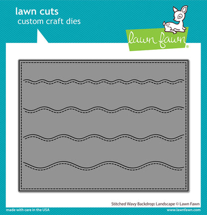 Lawn Fawn - Stitched Wavy Backdrop: Landscape