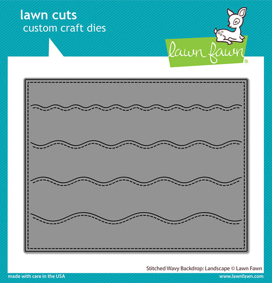 Lawn Fawn - Stitched Wavy Backdrop: Landscape