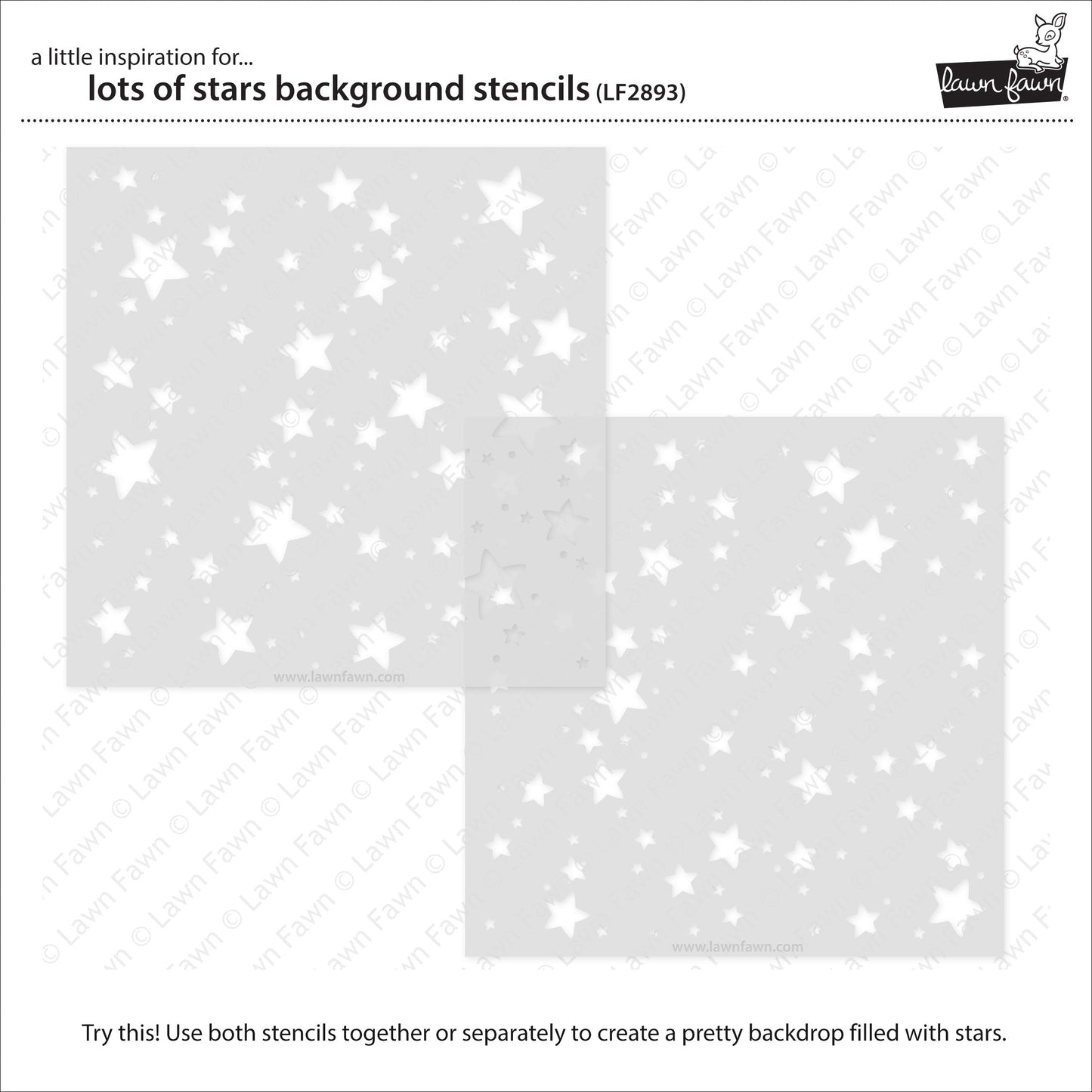 Lawn Fawn - Lots Of Stars Background Stencils (2pcs)