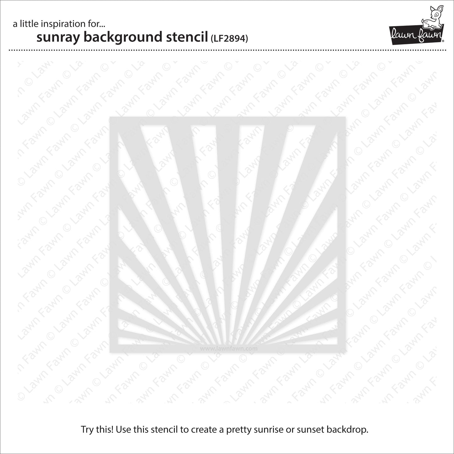 Lawn Fawn - Sunray Background Stencil