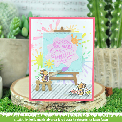 Lawn Fawn - Paint Splatter Background Stencil
