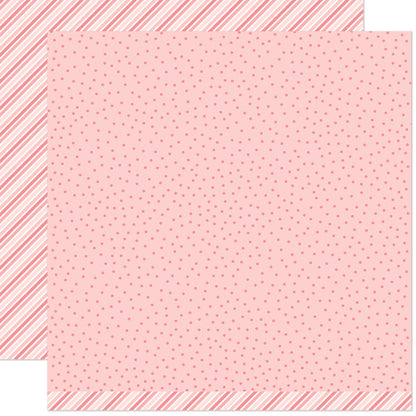 Lawn Fawn - Stripes 'n Sprinkles - Pink Pow 12x12"