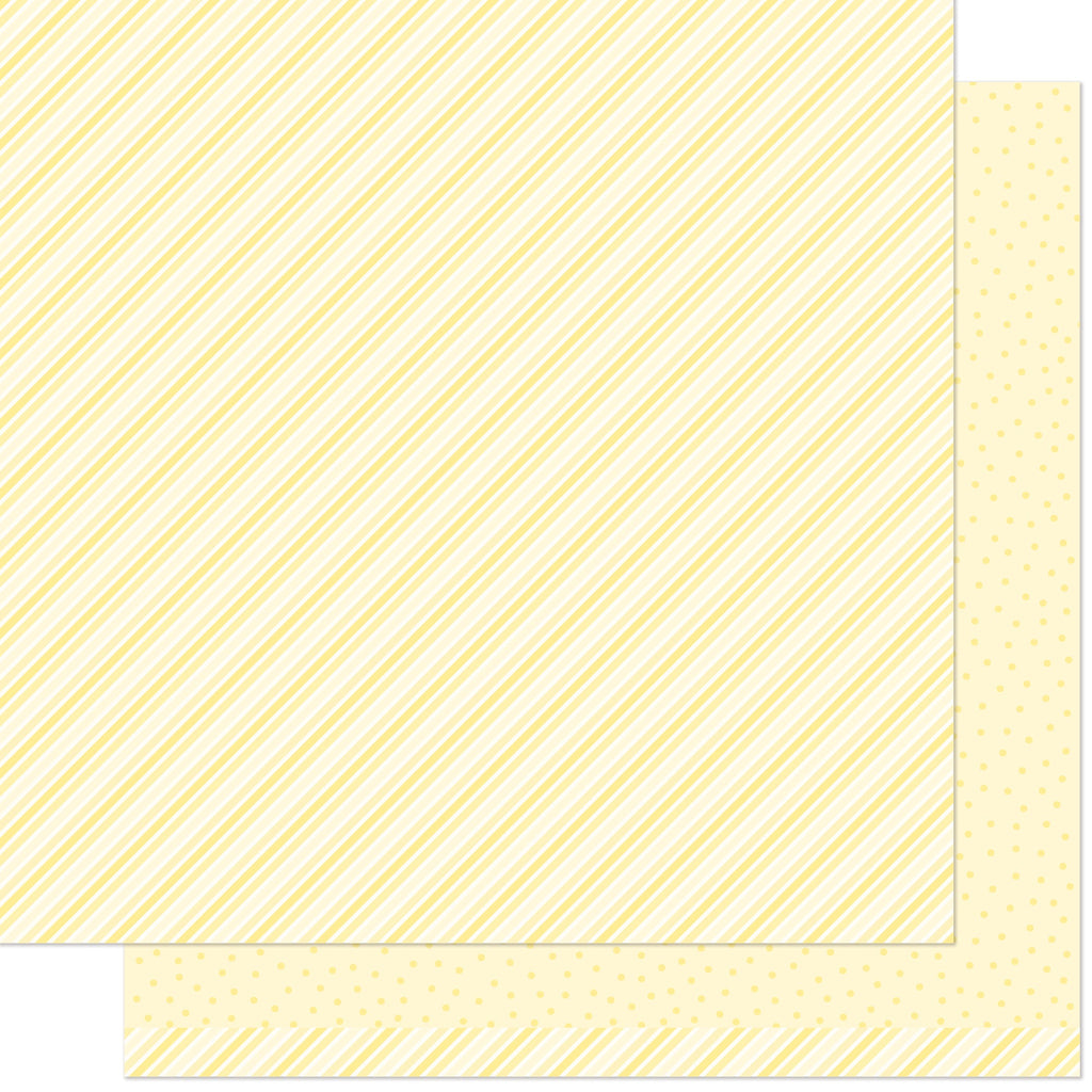 Lawn Fawn - Stripes 'n Sprinkles - Yay Yellow 12x12"