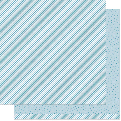 Lawn Fawn - Stripes 'n Sprinkels - Blue Blast 12x12"