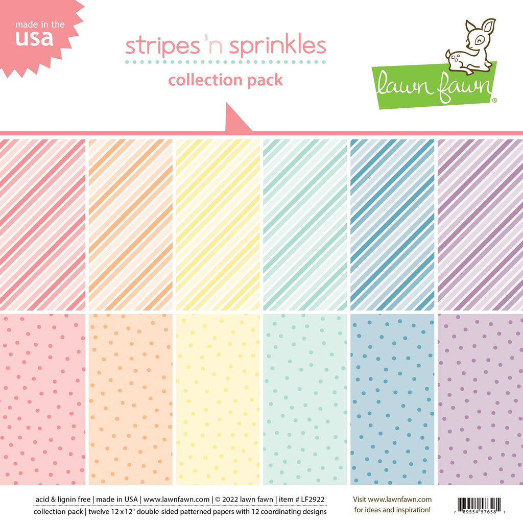 Lawn Fawn - Stripes 'N Sprinkles Collection Pack 12x12"