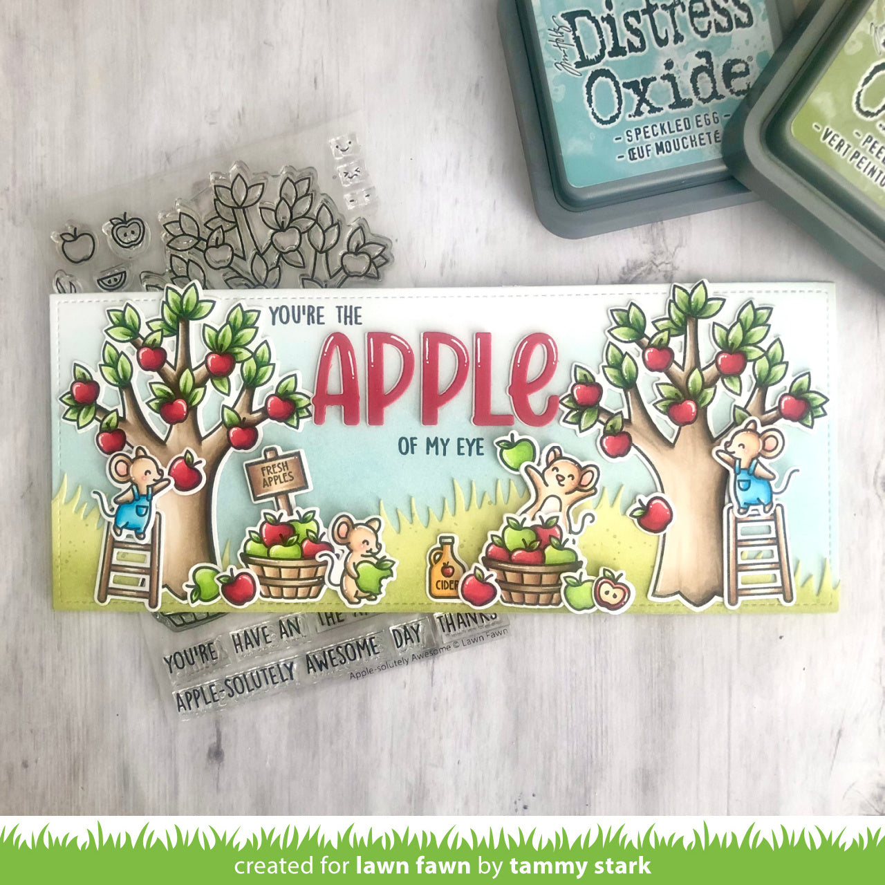 Lawn Fawn - Apple-Solutely Awesome