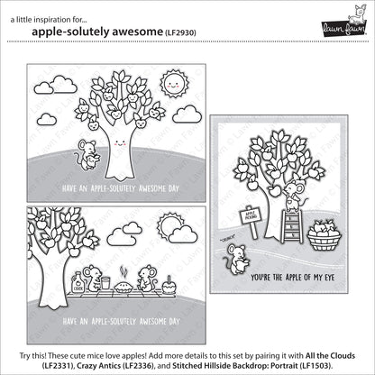 Lawn Fawn - Apple-Solutely Awesome