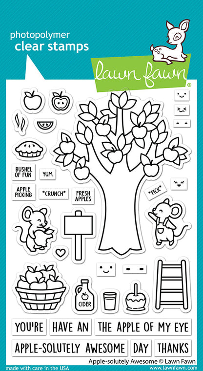 Lawn Fawn - Apple-Solutely Awesome