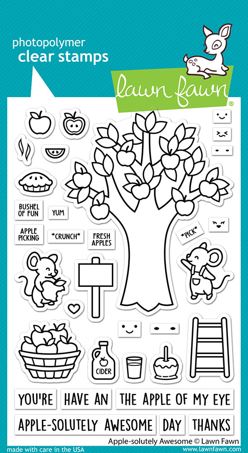 Lawn Fawn - Apple-Solutely Awesome