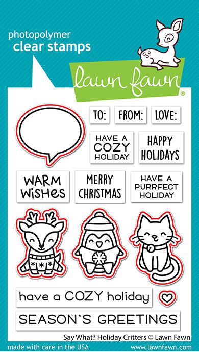 Lawn Fawn - Say What? Holiday Critters - Lawn Cuts