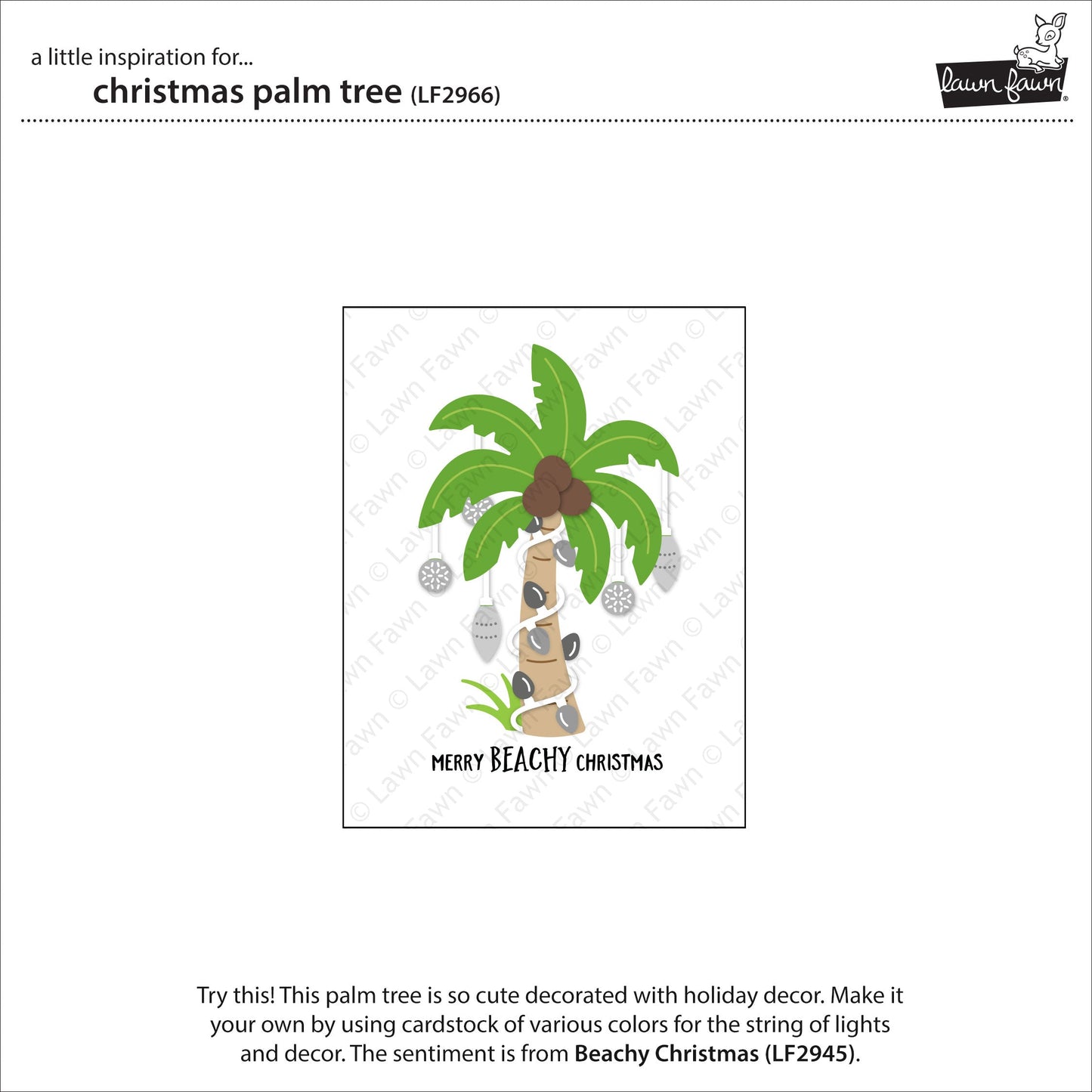 Lawn Fawn - Christmas Palm Tree
