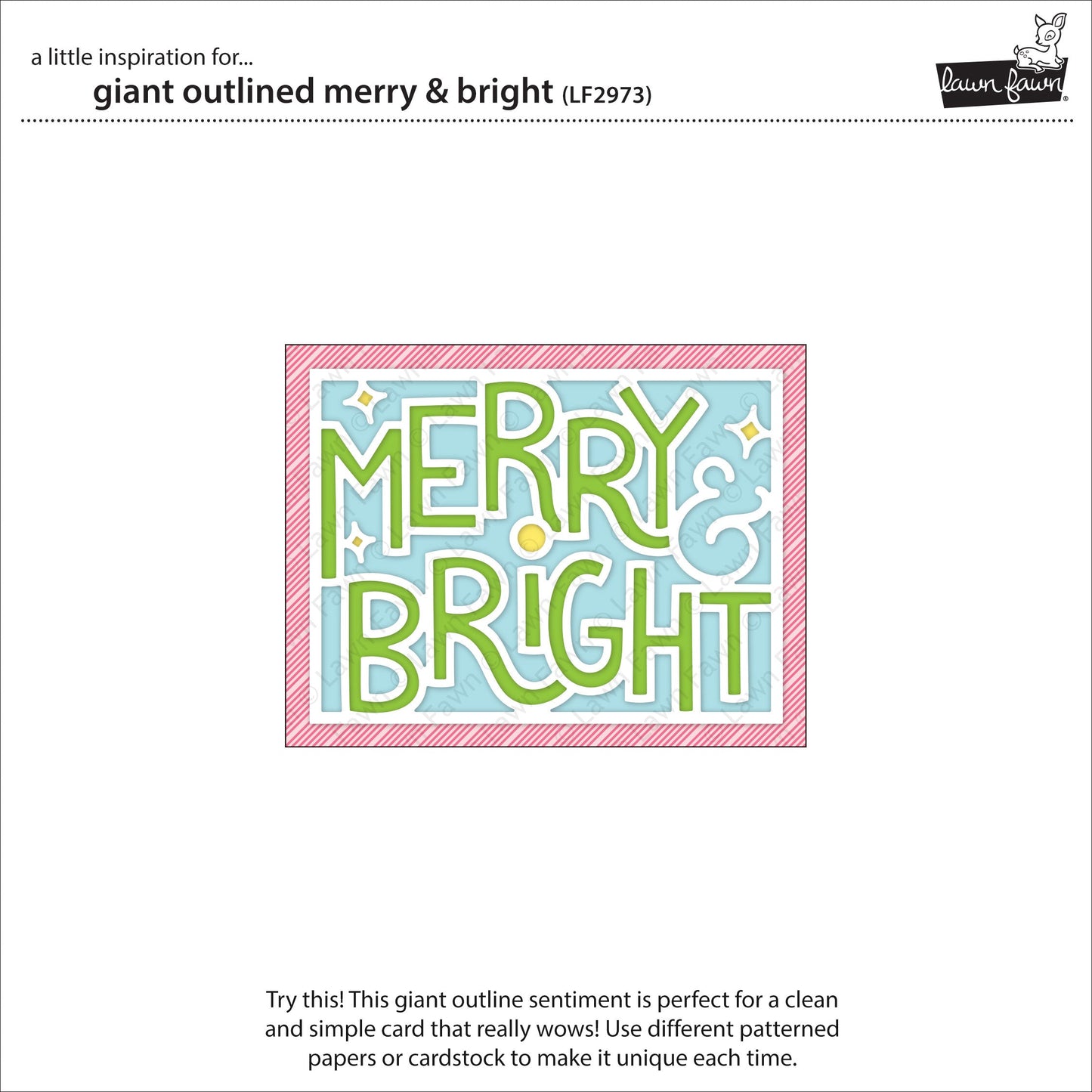 Lawn Fawn - Giant Outlined Merry & Bright