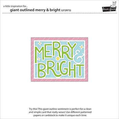 Lawn Fawn - Giant Outlined Merry & Bright